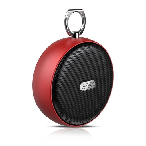 [7716] V-TAC Altavoz Bluetooth - Clip - Rojo - 4W - 800mAh
