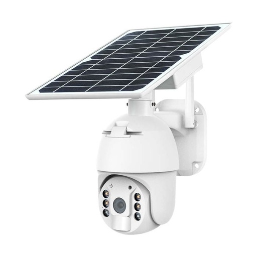 [11618] Cámara solar inteligente - IP65 - Blanca - WiFi - PTZ