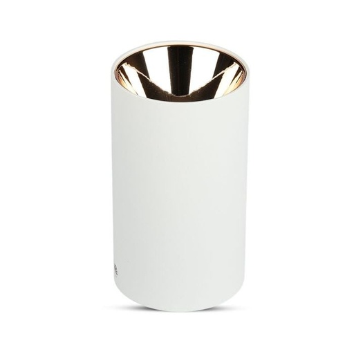 [8592] V-TAC LED Aro redondo - Accesorios de Superficie - GU10 - IP20 - Blanco + Oro Rosa