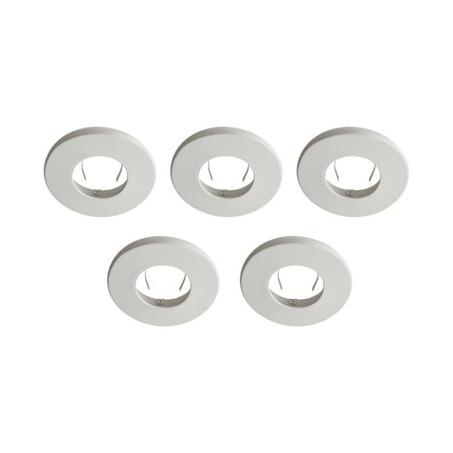 [11282] Down Light LED - Push and Lock - Can Bezel Fittings - IP65 - White  - Pack de 5