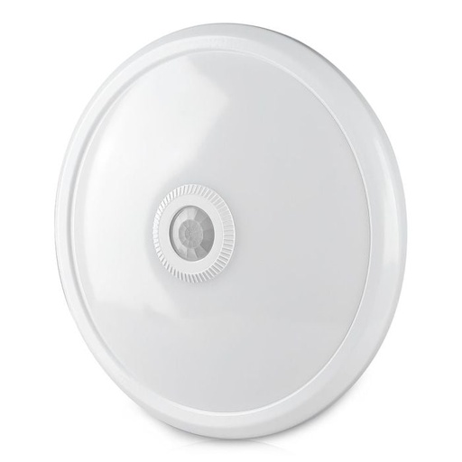 [21809] LED Plafón redondo VTAC con sensor - Samsung - Sensor PIR - 290 mm - IP20 - Branco - 12 W - 900 lúmenes - 6400 K