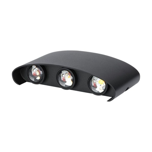 [218615] Aplique LED Semi Ovalado V-TAC - Bridgelux - Negro - IP65 Estanco - 5W - 630 Lumens - 3000K